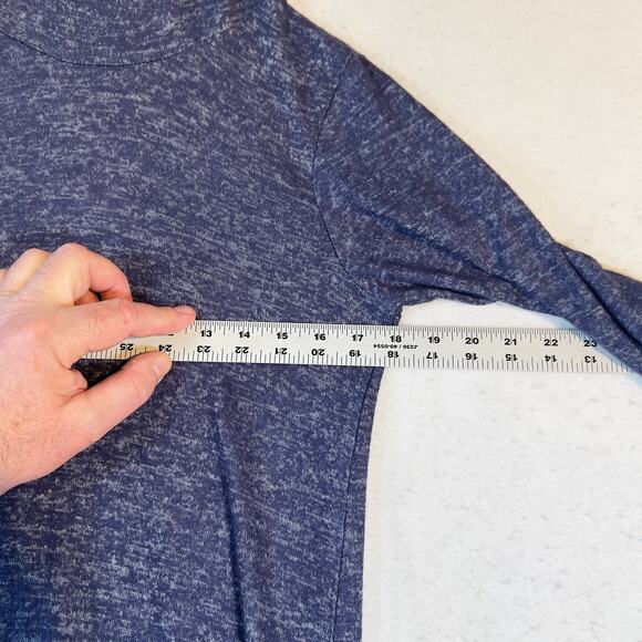 Bobeau New Cowl Neck Dress Woman's Small 45" Length Heathered Blue Boho Stretch - Picture 8 of 13